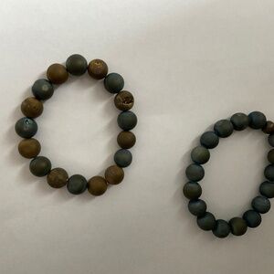 Set of 2 blue/gold bracelets
